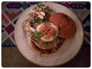 Burger at HOME Bistro and Cafe in Busan