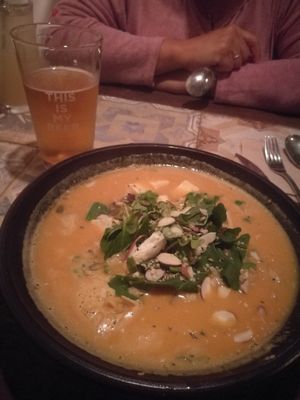 Coconut ramen. Perfect on a chilly day! at HOME Bistro and Cafe in Busan