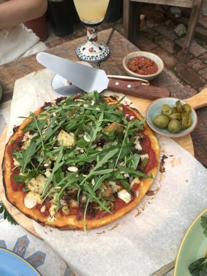 PIZZA IS AMAZING! at HOME Bistro and Cafe in Busan