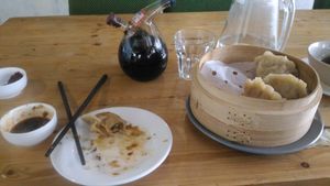 dumplings at Beijing Vegan Hut in Beijing