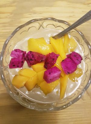 Chocolate mousse at Beijing Vegan Hut in Beijing