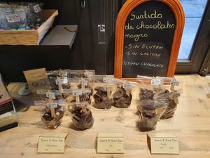 All the 4 vegan options at Chocolalino in Bruges