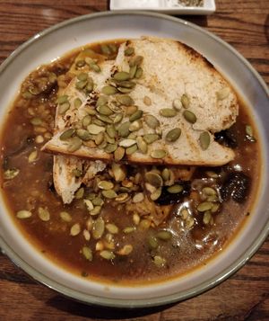 Mushroom casserole at 81 Beach Street in Deal