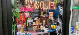 Sweet facade at Mon Resto Sans Gluten in Paris