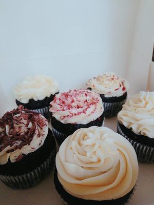 Cupcakes, with a Vegan Cream Cheese Frosting at Sweets by Pepper in Geneva