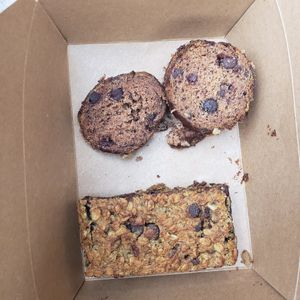 Banana bread and monkey bread togo at Good Seed Cafe in Solvang