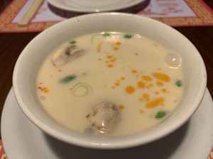 Coconut soup at Red Ginger in Duluth