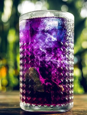 Butterfly Pea Flower Iced Tea at Alchemy in Koh Chang