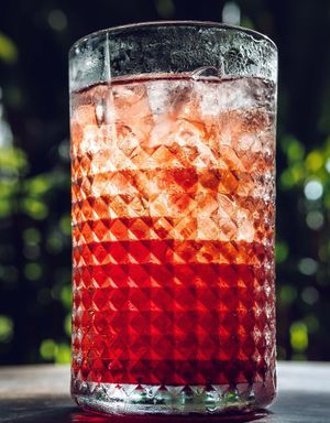 Karkade flower iced tea at Alchemy in Koh Chang