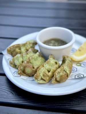 Crispy Vegan Gyozas  at RAKKAN Ramen - Redondo Beach in Redondo Beach