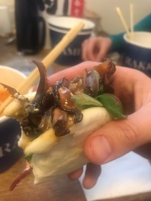 Vegan buns with shiitake mushroom yum! at RAKKAN Ramen - Redondo Beach in Redondo Beach