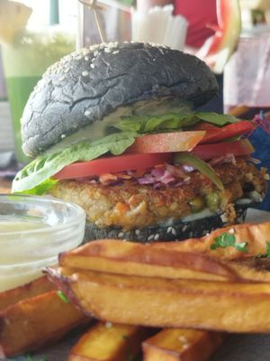 The vegan Burger at Kafe in Ubud