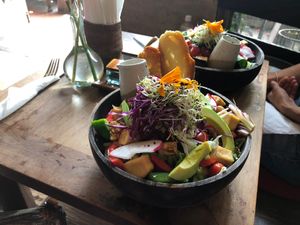 Meg’s Big Salad & Kale Super Salad at Kafe in Ubud