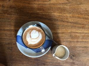 Cocoa Nut Latte w Soy Milk at Kafe in Ubud