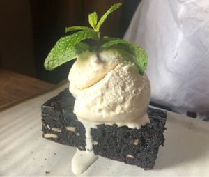  Vegan brownie with cashew icecream at Kafe in Ubud
