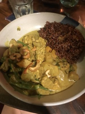 Tempe Cashew curry at Kafe in Ubud