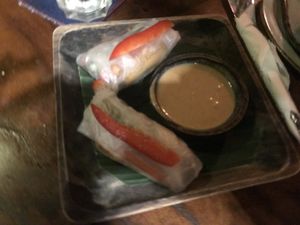 Tofu spring vegetable rolls at Kafe in Ubud