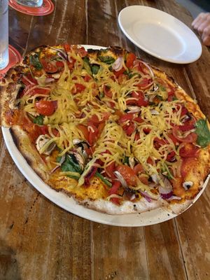 Vegan pizza  at Station Bar & Woodfired Pizza in Katoomba