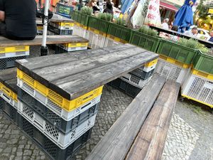 outside seating at Swing Kitchen - Rosenthalerstraße in Berlin