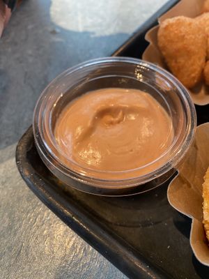 BBQ dip (nuggets come with a free dip)  at Swing Kitchen - Rosenthalerstraße in Berlin