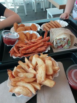 Delicious sweet potato fries at Swing Kitchen - Rosenthalerstraße in Berlin