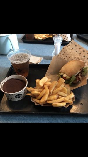 Tirimasu And small burger I can’t remember which one however  at Swing Kitchen - Rosenthalerstraße in Berlin