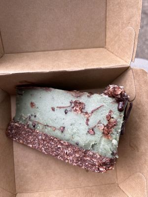mint choc slice thing💚⭐️  at Raw Galore in Bentleigh
