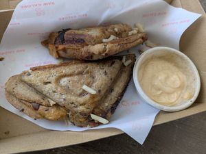 Mac and Cheese Jaffle at Raw Galore in Bentleigh