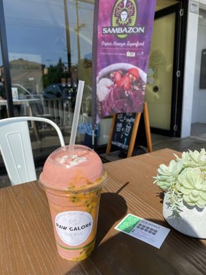 Pink passion smoothie at Raw Galore in Bentleigh