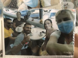 Mural de fotos da dona Regina   at Cantinho da Regina in Sesimbra