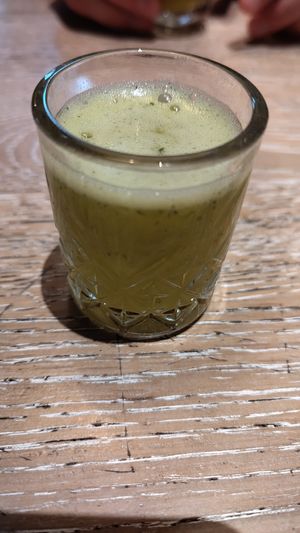 Free juice at Leo's Juice and Burger in Luebeck