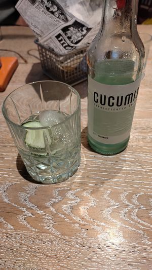 Cucumber lemonade at Leo's Juice and Burger in Luebeck