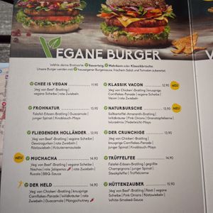 VEGAN burger menu (may 2024) at Peter Pane - Holstentor in Luebeck