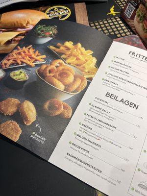 Sides menu  at Peter Pane - Holstentor in Luebeck