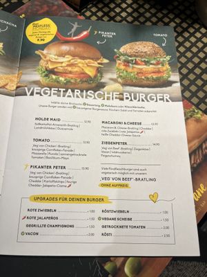 Vegetarian menu   at Peter Pane - Holstentor in Luebeck