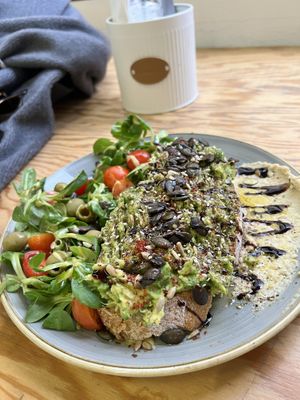 No vegan options in the lunch menu but they do have some for breakfast. Very big and tasty portions.  #Veganuary at The Visit Coffee Roastery in Berlin