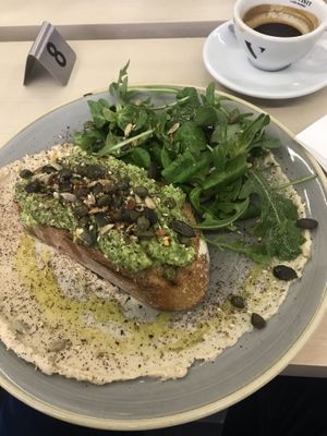 Avocado sandwich at The Visit Coffee Roastery in Berlin