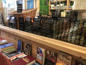 Part of the menu  at Antiquity Plant-based Cafe @ The Timetravellers Bookshop in Skibbereen