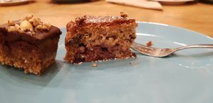 Choc cherry cake at Antiquity Plant-based Cafe @ The Timetravellers Bookshop in Skibbereen