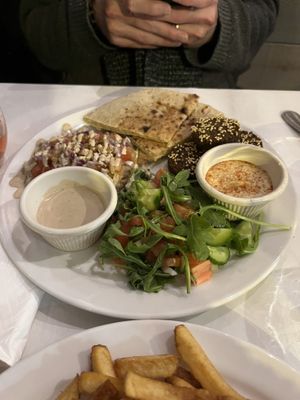 Ful and temaya platter   at Papyrus in Toronto