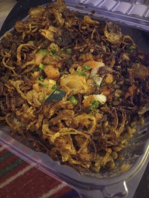 Mujadara plate, to go. at Aladdin's Eatery - Hyde Park in Cincinnati