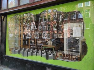 Window at Little Plant Pantry in Amsterdam