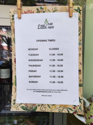 Schedule at Little Plant Pantry in Amsterdam