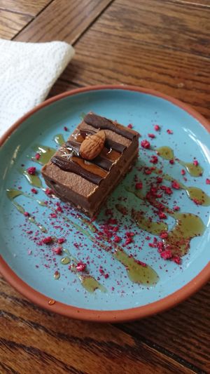 salted caramel cake  at Little Plant Pantry in Amsterdam