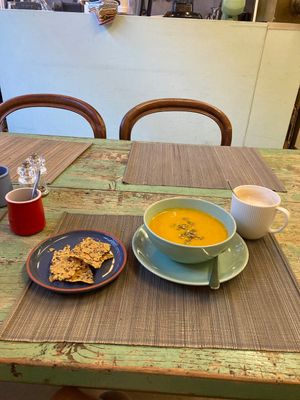 Pumpkin soup 🥰  at Little Plant Pantry in Amsterdam