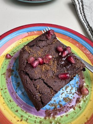 Warm moist Brownie  at Little Plant Pantry in Amsterdam