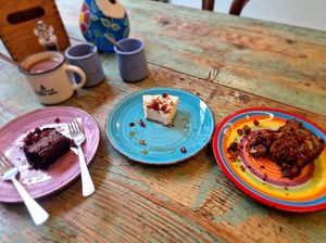 Brownie, cheese cake and banana loaf (forgot to take pic before starting!) at Little Plant Pantry in Amsterdam