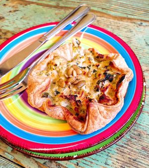 Almond/feta tart at Little Plant Pantry in Amsterdam