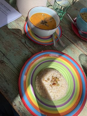 Lentil curry (my favorite! Super delicious) with mixed quinoa-rice  at Little Plant Pantry in Amsterdam
