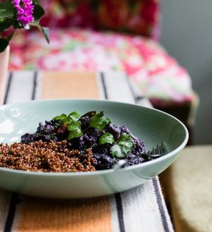 Jamaican Mushroom Stew with a side of quinoa

Photo by Jaimee Lowe at Little Plant Pantry in Amsterdam